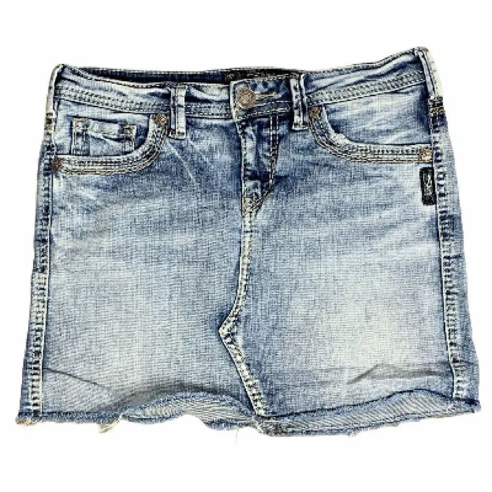 Silver Jeans Francy Mid Mini Denim Skirt 25